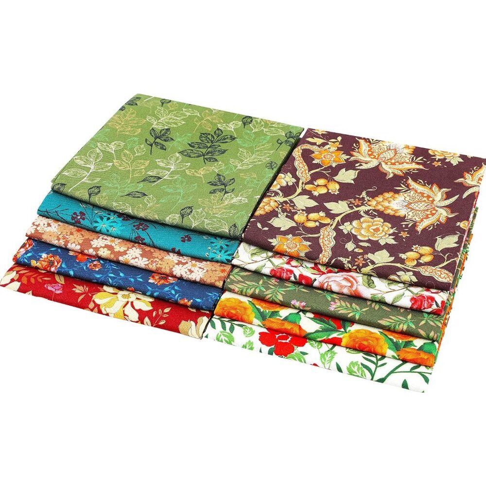 25 Options- 100% Cotton Quilting Fabric Bundles 10pcs Fat Quarters 18”x21”-Mediu - Picture 3 of 6